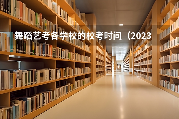 舞蹈艺考各学校的校考时间（2023年山东舞蹈艺考时间）