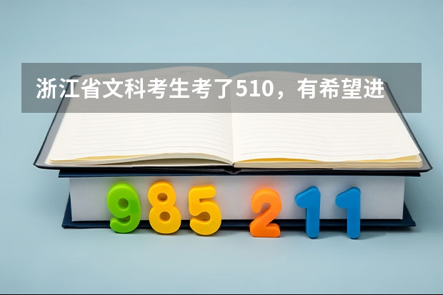 浙江省文科考生考了510，有希望进杭师大吗？