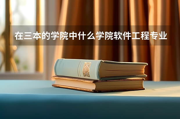 在三本的学院中什么学院软件工程专业好