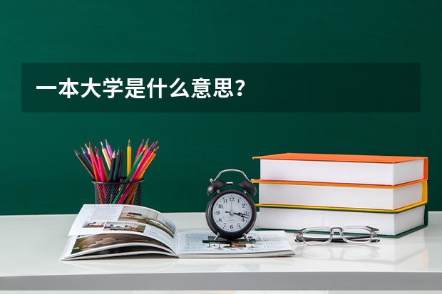 一本大学是什么意思？