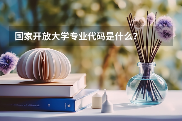 国家开放大学专业代码是什么？