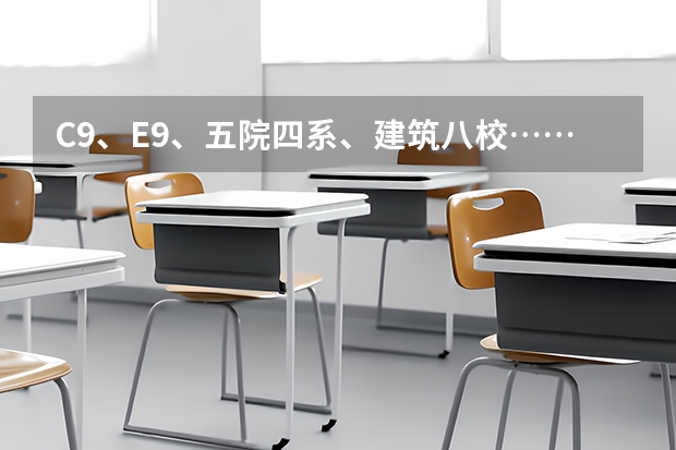 C9、E9、五院四系、建筑八校……这些大学分类都是什么？