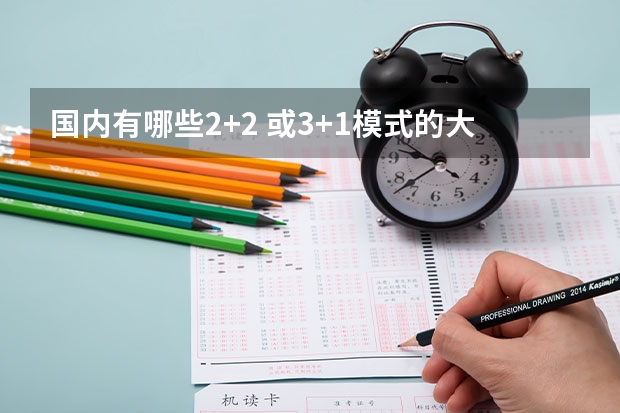 国内有哪些2+2 或3+1模式的大学呢？我是广东考生，二本压线。希望大家指点