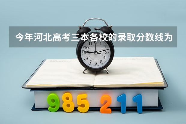 今年河北高考三本各校的录取分数线为什么这么低，专科可能这样吗？