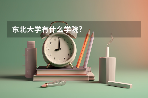 东北大学有什么学院?